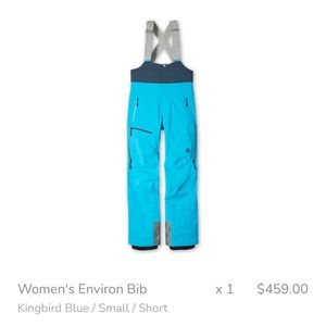 Stio Women’s Enviro Bib Blue Size Small / Short - NWT